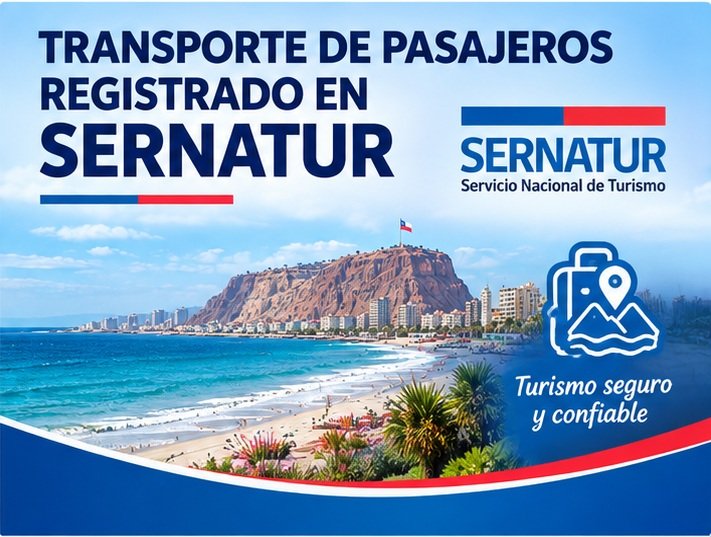 Transporte de pasajeros registrado en Sernatur